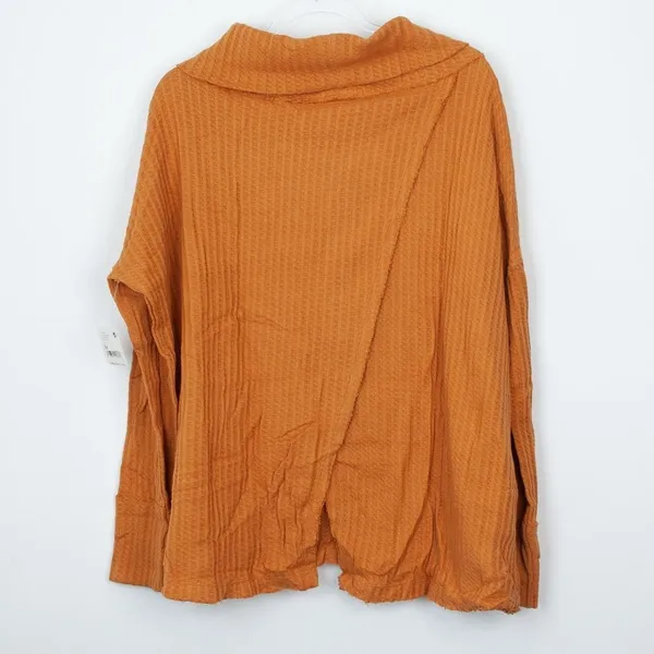 Free‎ People Juicy Long Sleeve Waffle Cowl Neck Top Size Medium NWT - Image 8