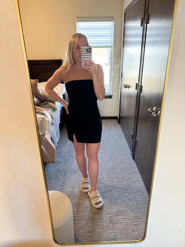 SheIn Mini black strapless dress - Image 2
