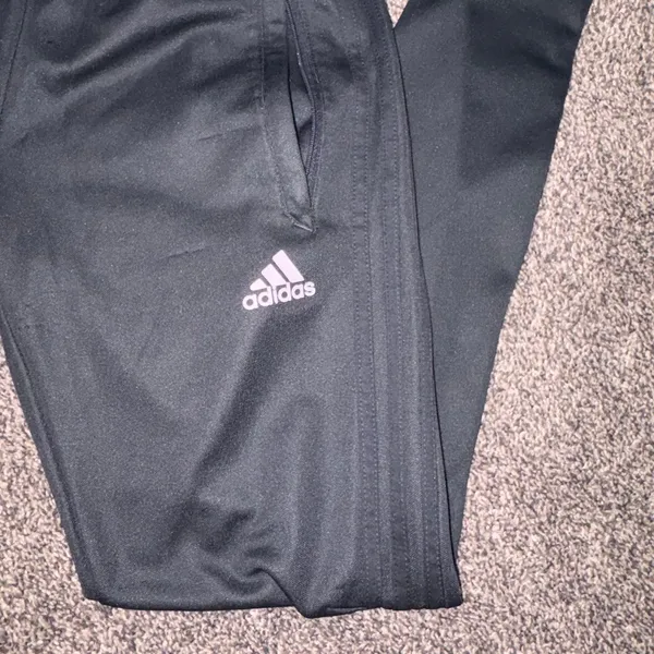 Adidas black joggers with three stripes, size XS - Image 5