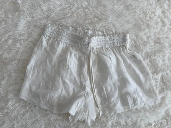 Surf Gypsy White Palm Tree Jacquard Shorts Size M - Image 2