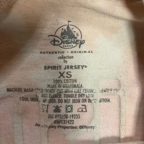 Disney Parks Walt Disney World Rose Gold Glitter Tie Dye Spirit Jersey Size XS - Image 6
