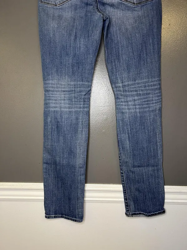American Eagle Outfitters Skinny Jeans Womens 10 Med Wash Distressed Denim - Image 6