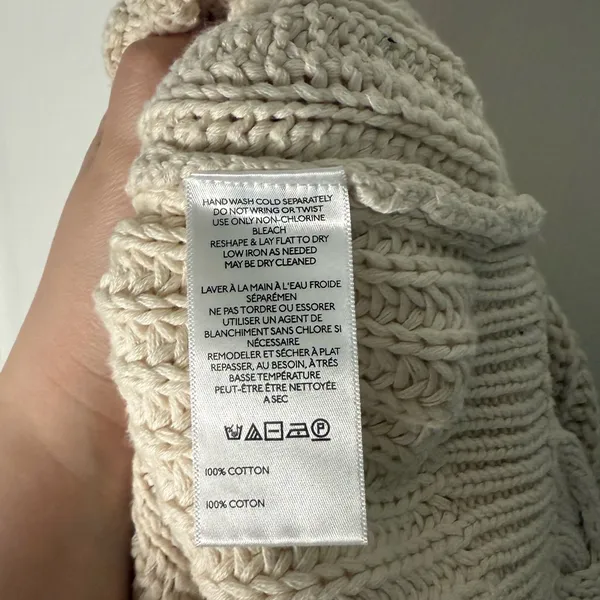 Free People Frankie Cable Sweater in Ivory M - Image 8