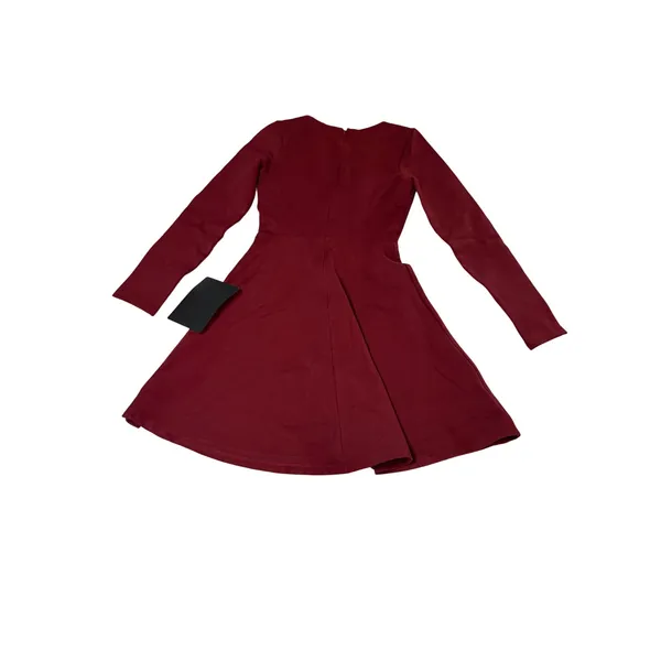 NWT Lulus Size XS Forever Chic Burgundy Maroon Red Long Sleeve Dress Modest - Image 8