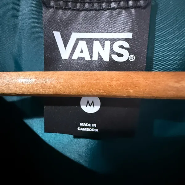 Vans Womens Long Reversible Quilted Jacket Size M Duck‎ Green NWOT N - Image 2