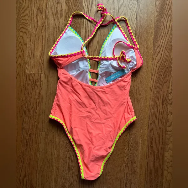 NWT POPVIL Vibrant Pink One-Piece Swimsuit - Image 2