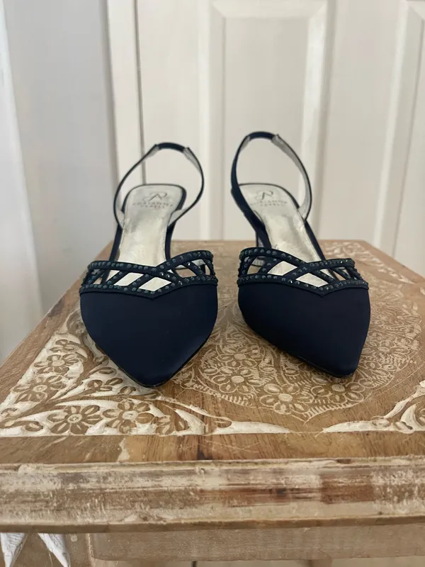 Adrianna Papell Navy Slingbag Heel Pumps  - Image 4