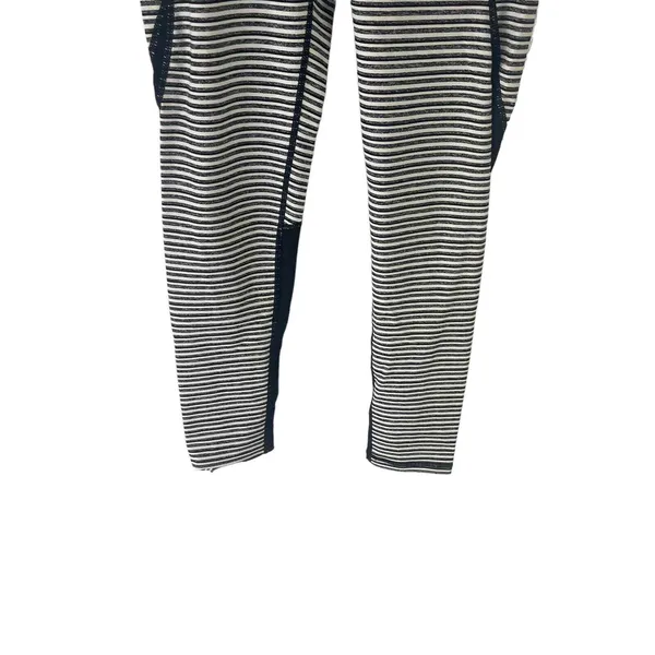 Mono B Small Black‎ Striped High Rise Monochrome Tiramisue Colorblock Leggings - Image 5