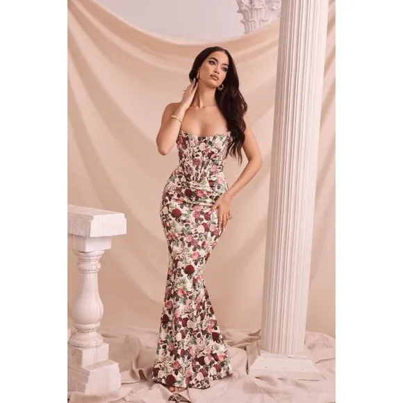 House Of CB Vintage Floral Malika Maxi Dress - Image 3