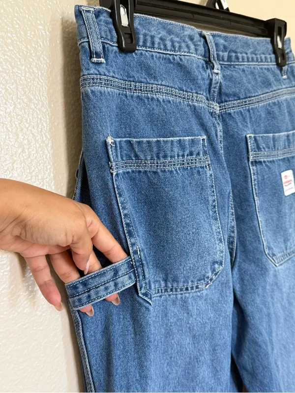 Vintage Y2K Unionbay Carpenter Jeans Womens 5 27W Baggy Skater Utility Denim 90s - Image 4