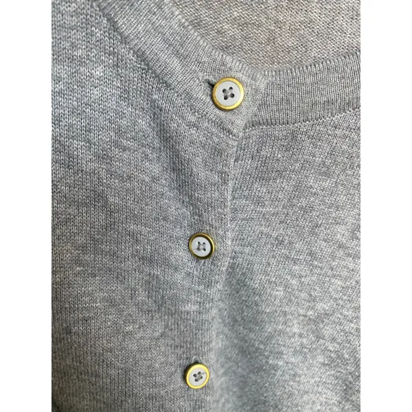 Tommy Hilfiger 100% Pima Cotton Gray Cardigan French Preppy Classic Parisian‎ XL - Image 4