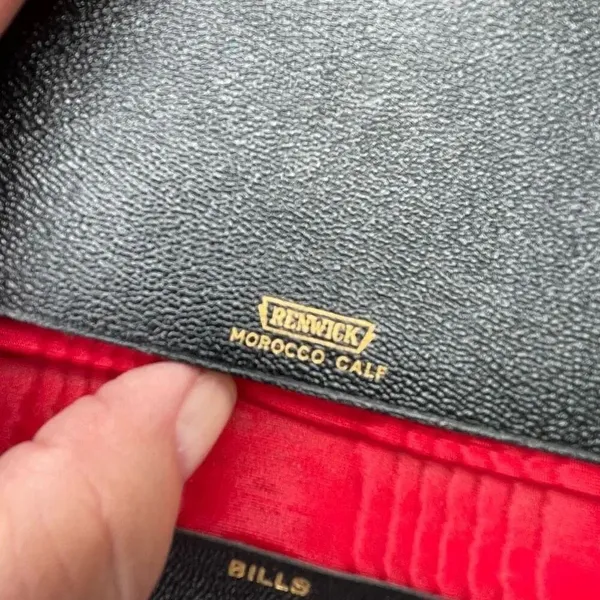 Vintage Renwick Morro Calf leather wallet. Black - Image 7