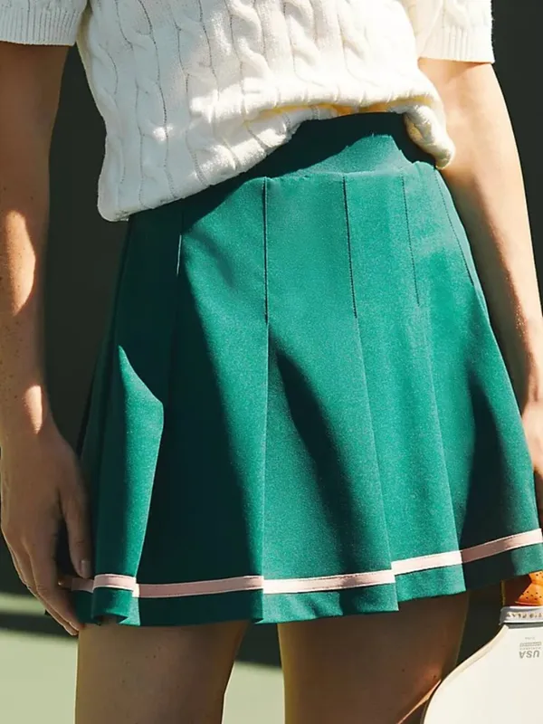Varley Clarendon High Rise Skort Activewear Tennis Green Size Small - Image 2