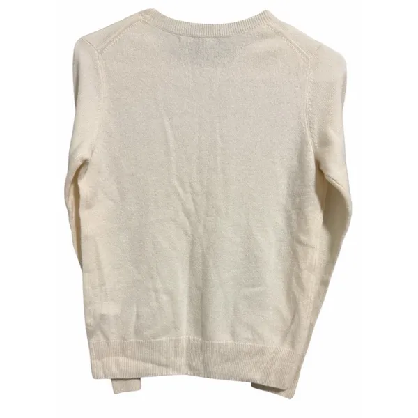 Quince Mongolian Cashmere Crewneck Sweater Ivory Women's‎ Size X-Small - Image 2