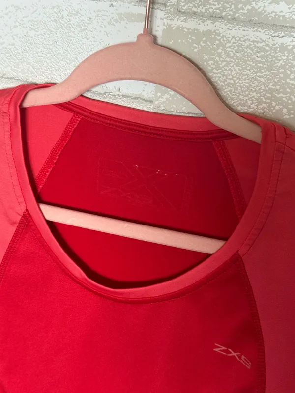 Women's Red Performance Athletic Tee - Image 2
