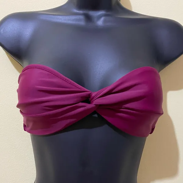 Two pieces Burgundy Bikini set Red - Image 5