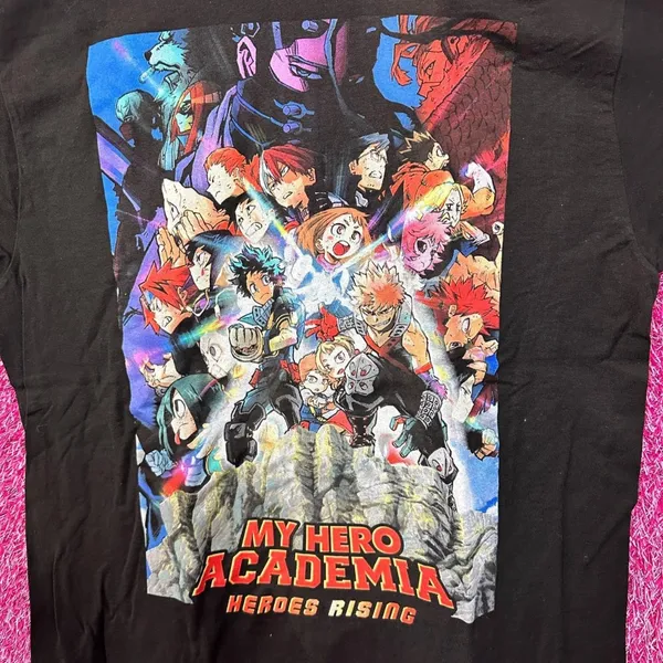 My Hero Academia Heroes Rising Anime Movie Poster Tee L - Image 2