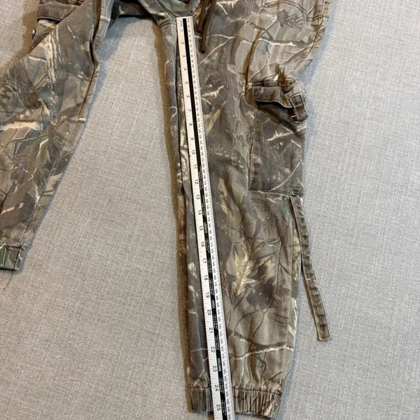 Telepatía Camo Cargo Jogger Pants Size 15/32 Green Brown Y2K Streetwear - Image 4