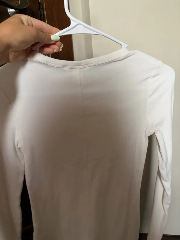 H&M Long Sleeve Top White - Image 2