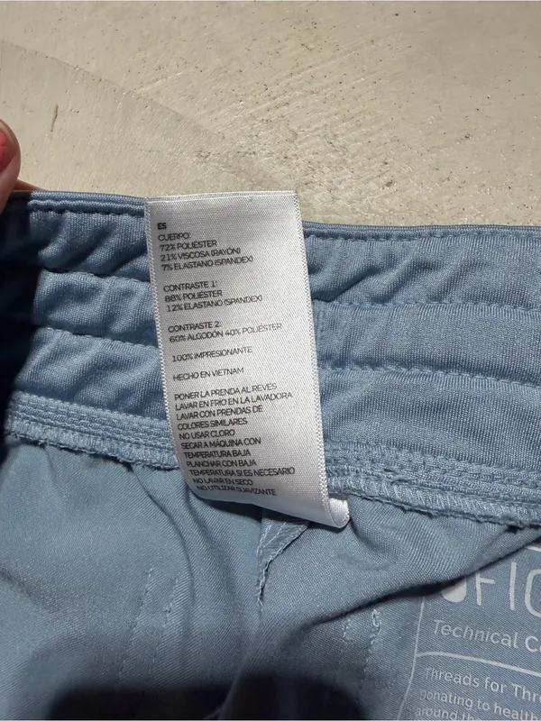 Figs Zamora Light Blue gray Drawstring Jogger scrub Pants small - Image 7