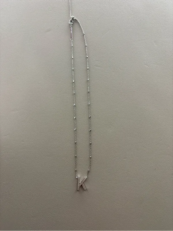 Kendra Scott Silver Initial K Pendant Necklace - Image 2