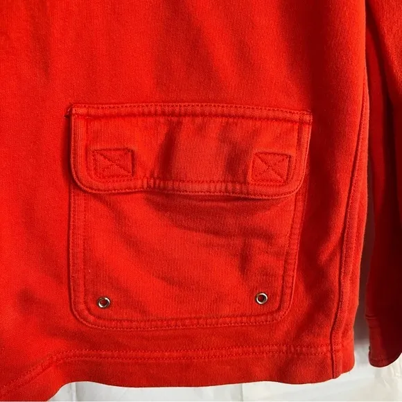 Ralph Lauren Jeans Co Orange Hoodie Women’s Size Small Full Zip Cotton‎ Normcore - Image 5