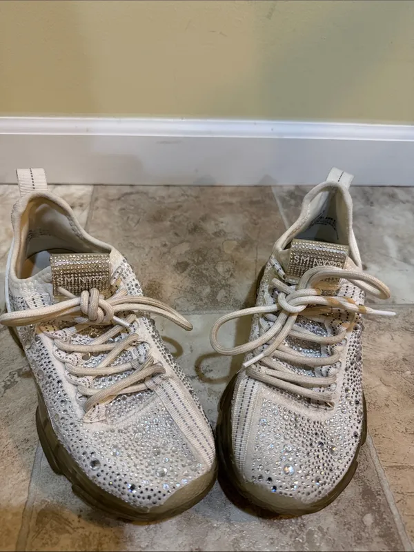 Women’s Steve Madden Maxima Rhinestone Sneakers - Image 3