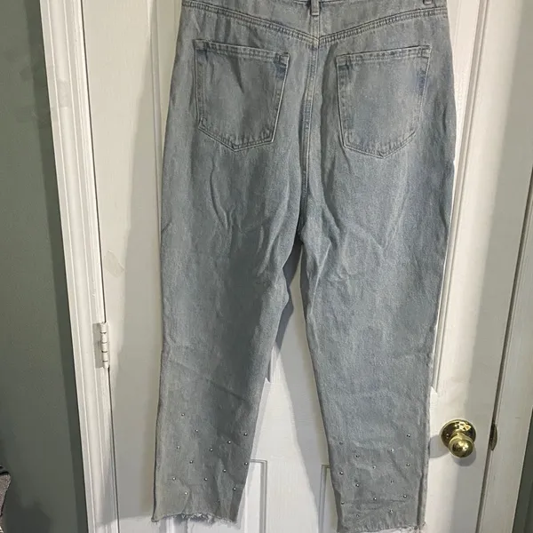 Simple Society Women's Light Blue Straight Leg Jeans - Image 5