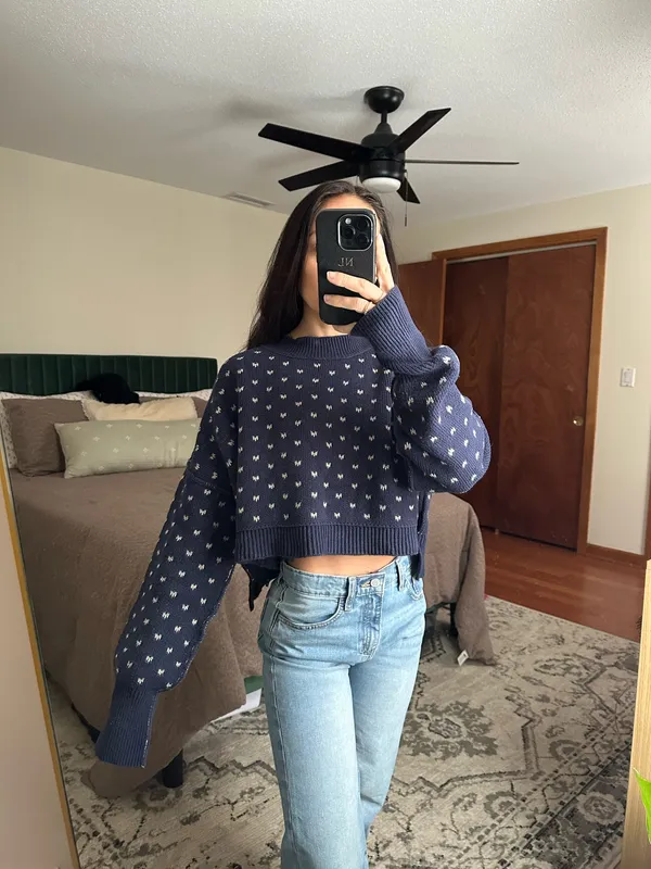 Free People Navy Sweater - Image 2