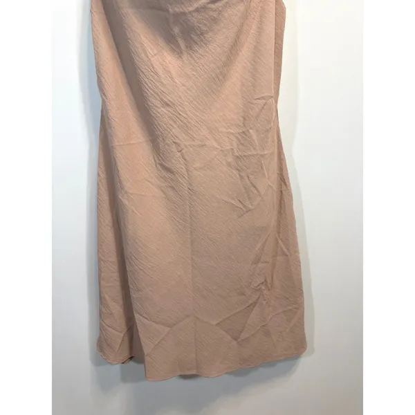 Timing Womens Tan Textured Cowl Neck Spaghetti Strap Mini Slip Dress DR5778‎ M - Image 4