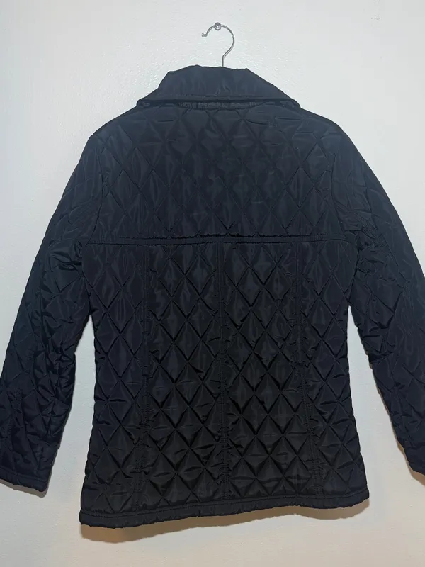 Harve Benard Black Quilted Double-Breasted Pea Coat - Image 5