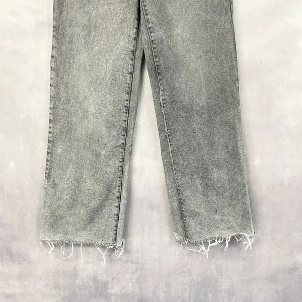 Kensie Jeans The Kaya High Rise Wide Leg Womens 8‎ Raw Hem Grunge Street Urban - Image 4