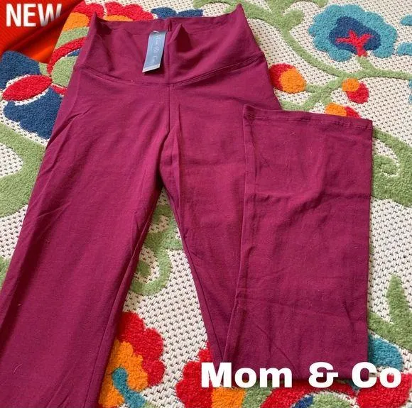 Krass&co Mom & Co size S Small new burgundy pants stretch - Image 2