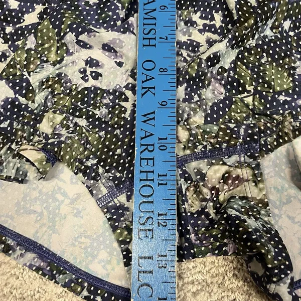 Lululemon City Skort Womens 8 Blue Green Floral Zip Pockets Tennis Pickleball - Image 6