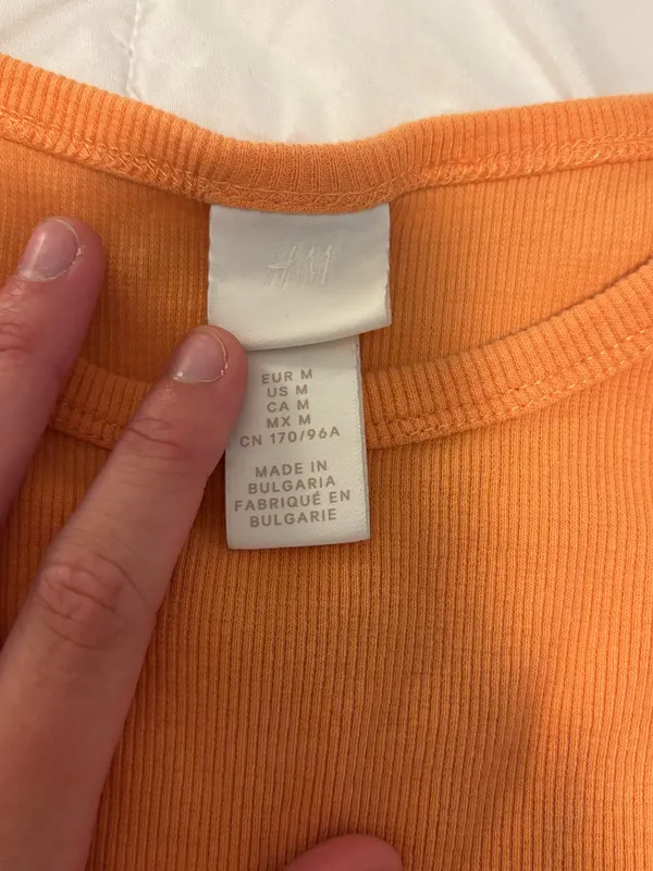 H&M Top Crop Orange Neon - Image 2