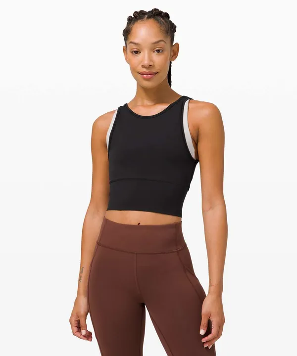 Lululemon Power Pivot Tank Ribbed Black - Image 2