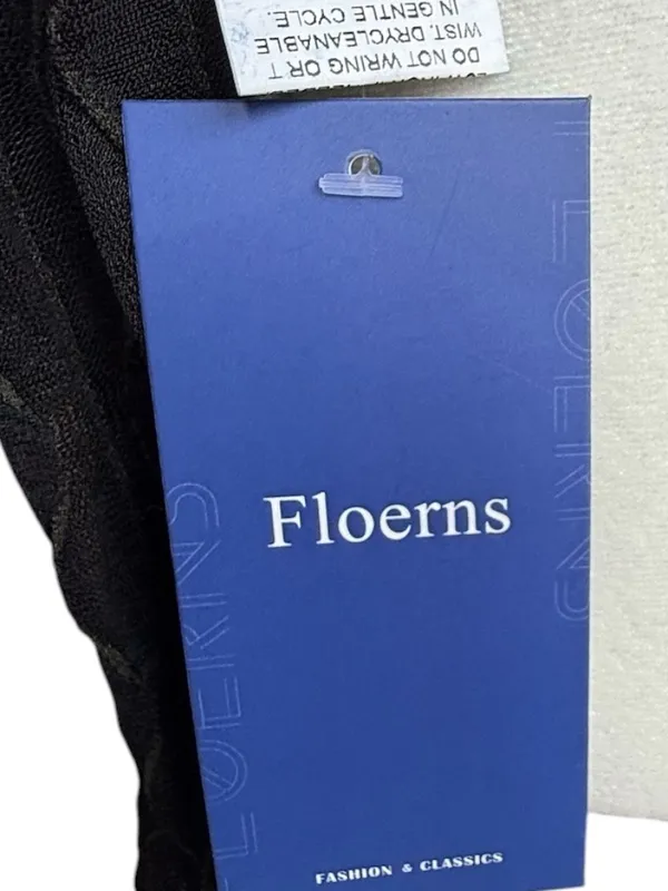 NWT Floerns Sheer‎ Long Sleeve Black Top Sz M - Image 7