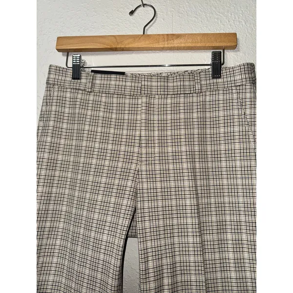 New Banana Republic Plaid Ryan Mid Rise Pants Women's 4 Straight Leg Preppy - Image 2