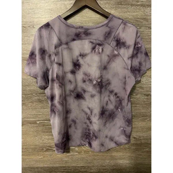 Lululemon Top Always Agile Short Sleeve Marble Purple Sz L Women - Image 3