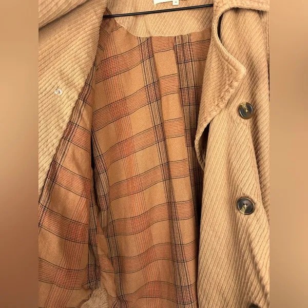 Free People Remi Brown Neutral Cord‎ Dolman Sleeve Utility Short Jacket Sz XS - Image 5