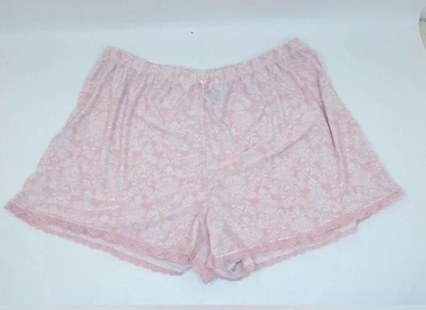 Rene Rofe 2 Piece Pajama Shorts Set Pink and White size Medium - Image 9
