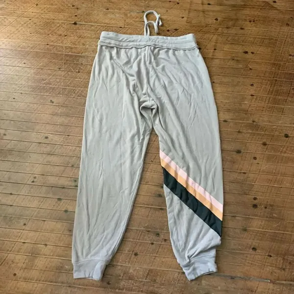 Wildfox rainbow gray loungewear drawstring waist M joggers - Image 4