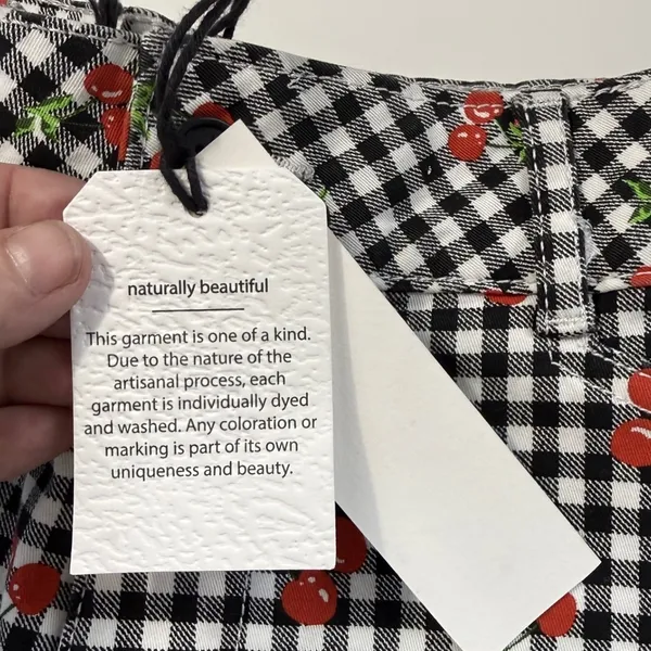 Bagatelle Collection Cherry Gingham Shorts Black White Red Check Size 4 NWT‎ - Image 8