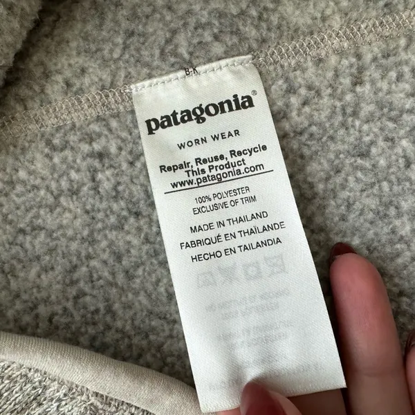 Patagonia Better Sweater Quarter 1/4 Zip‎ Fleece Pullover Grey Large - Image 8