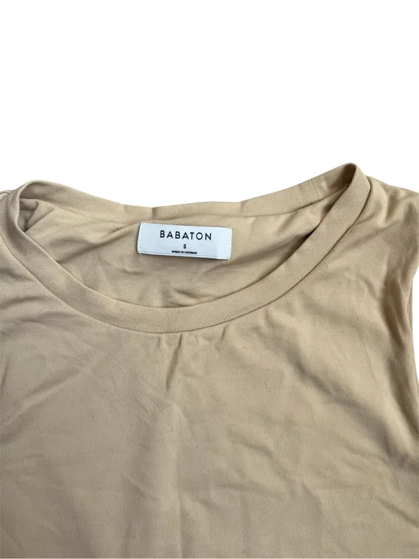 Aritzia Babaton Muscle Tank Bodysuit in Beige Tan | Small - Image 3