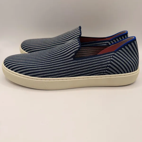 Rothys The Sneaker Navy Stripe Slip On Knit Shoes Womens‎ 10.5 Washable NEW - Image 4