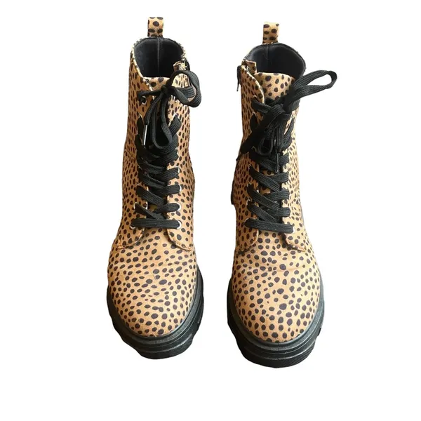 Olivia Miller  Normie leopard print combat boots - Image 9