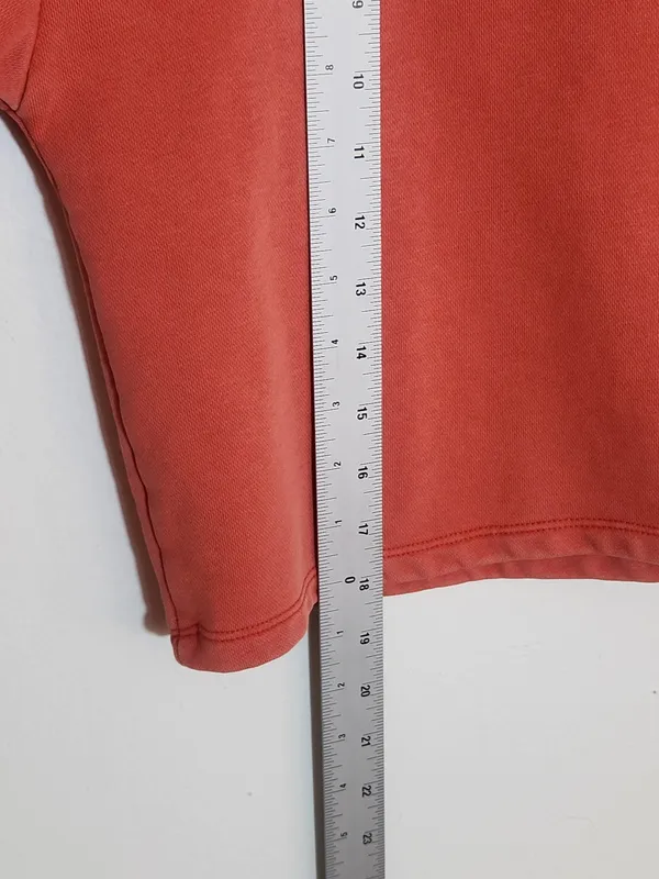 Daily Practice Coral Cropped Sweatshirt with Wide Neckline Size Small - Image 6