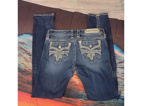 Rock revival sukara mid rise straight jeans 29 - Image 7