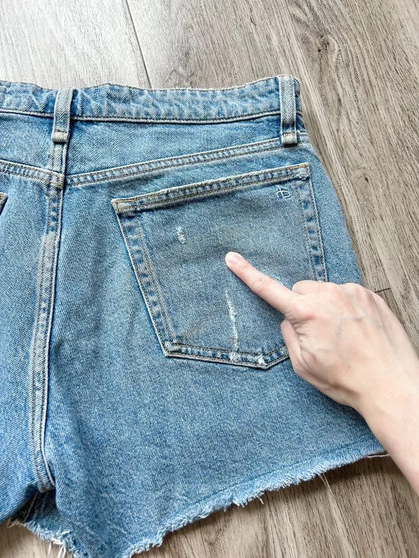 Rag & Bone Dre Low-rise Destructed Soft Denim Shorts Medium Wash Size 27 - Image 8